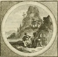 An illustration from Stichtelyke zinnebeelden : gepast of deugden en ondeugden, in LVII tafereelen vertoond (1767)
