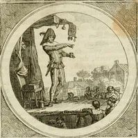 An illustration from Stichtelyke zinnebeelden : gepast of deugden en ondeugden, in LVII tafereelen vertoond (1767)