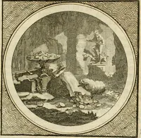 An illustration from Stichtelyke zinnebeelden : gepast of deugden en ondeugden, in LVII tafereelen vertoond (1767)