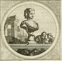 An illustration from Stichtelyke zinnebeelden : gepast of deugden en ondeugden, in LVII tafereelen vertoond (1767)