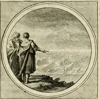 An illustration from Stichtelyke zinnebeelden : gepast of deugden en ondeugden, in LVII tafereelen vertoond (1767)