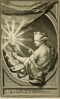 Picture 1 of 59 from Stichtelyke zinnebeelden : gepast of deugden en ondeugden, in LVII tafereelen vertoond (1767), leaf 4
