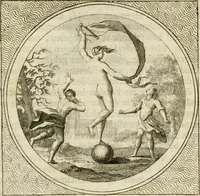An illustration from Stichtelyke zinnebeelden : gepast of deugden en ondeugden, in LVII tafereelen vertoond (1767)