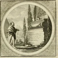 An illustration from Stichtelyke zinnebeelden : gepast of deugden en ondeugden, in LVII tafereelen vertoond (1767)