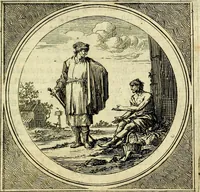 An illustration from Stichtelyke zinnebeelden, gepast op deugden en ondeugden (1767)