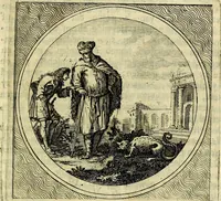 An illustration from Stichtelyke zinnebeelden, gepast op deugden en ondeugden (1767)