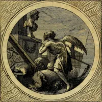 An illustration from Stichtelyke zinnebeelden, gepast op deugden en ondeugden (1767)