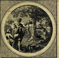An illustration from Stichtelyke zinnebeelden gepast op deugden en ondeugden : in LVII tafereeelen vertoont (1723)