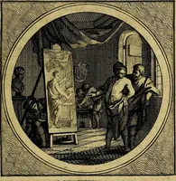 An illustration from Stichtelyke zinnebeelden gepast op deugden en ondeugden : in LVII tafereeelen vertoont (1723)