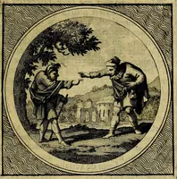An illustration from Stichtelyke zinnebeelden gepast op deugden en ondeugden : in LVII tafereeelen vertoont (1723)