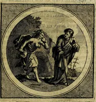 An illustration from Stichtelyke zinnebeelden gepast op deugden en ondeugden : in LVII tafereeelen vertoont (1723)