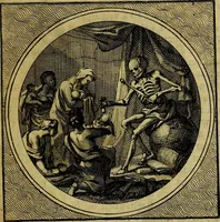 An illustration from Stichtelyke zinnebeelden gepast op deugden en ondeugden : in LVII tafereeelen vertoont (1723)