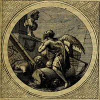 Picture 21 of 61 from Stichtelyke zinnebeelden gepast op deugden en ondeugden : in LVII tafereeelen vertoont (1723), leaf 96