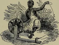 Picture 24 of 59 from The story of textiles; a bird's-eye view of the history of the beginning and the growth of the industry by which mankind is clothed (1912), leaf 98