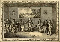 An illustration from Strawberry Hill, the renowned seat of Horace Walpole : Mr. George Robins is honoured by having been selected by the Earl of Waldegrave, to sell by public competition, the valuable contents of Strawberry Hill, : and it may fearlessly be proclaimed as the most distinguished gem that has ever adorned the annals of auctions. It is definitely fixed for Monday, the 25th day of April, 1842, and twenty-three following days .. (1842)