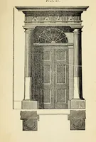An illustration from The student's instructor in drawing and working : the five orders of architecture : fully explaining the best methods for striking regular and quirked mouldings, for diminishing and glueing of columns and capitals, for finding the true diameter of an order to any given height, for striking the ionic volute, circular or elliptical, with finished examples, on a large scale, of the orders, their planceers, etc. and some designs for door-cases (1837)
