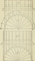 An illustration from The student's instructor in drawing and working : the five orders of architecture : fully explaining the best methods for striking regular and quirked mouldings, for diminishing and glueing of columns and capitals, for finding the true diameter of an order to any given height, for striking the ionic volute, circular or elliptical, with finished examples, on a large scale, of the orders, their planceers, etc. and some designs for door-cases (1837)