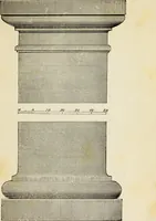 An illustration from The student's instructor in drawing and working : the five orders of architecture : fully explaining the best methods for striking regular and quirked mouldings, for diminishing and glueing of columns and capitals, for finding the true diameter of an order to any given height, for striking the ionic volute, circular or elliptical, with finished examples, on a large scale, of the orders, their planceers, etc. and some designs for door-cases (1837)