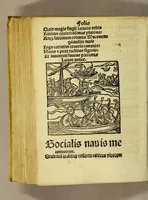 An illustration from Stultifera nauis : Narrago[n]ie profectionis nunq[uam] satis laudata nauis