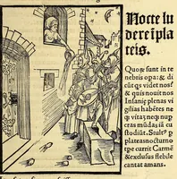 An illustration from Stultifera nauis : Narragonice p[ro]fect[i]onis nunq[uam] satis laudata nauis: