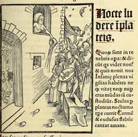An illustration from Stultifera nauis. : narragonice p[ro]fectionis nunq[uam] satis laudata nauis: