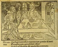 An illustration from Stultifera nauis : Narragonice p[ro]fectio[n]is nunq[uam] satis laudata nauis.