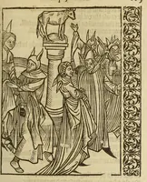 An illustration from Stultifera Nauis, : qua omnium mortalium narratur stultitia, admodum vtilis [et] necessaria ab omnibus ad suam salutem perlegenda, (1570)