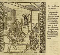 An illustration from Stultifera Nauis, : qua omnium mortalium narratur stultitia, admodum vtilis [et] necessaria ab omnibus ad suam salutem perlegenda, (1570)