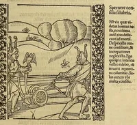 An illustration from Stultifera Nauis, : qua omnium mortalium narratur stultitia, admodum vtilis [et] necessaria ab omnibus ad suam salutem perlegenda, (1570)