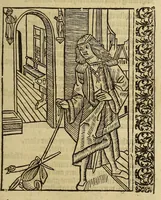 An illustration from Stultifera Nauis, : qua omnium mortalium narratur stultitia, admodum vtilis [et] necessaria ab omnibus ad suam salutem perlegenda, (1570)