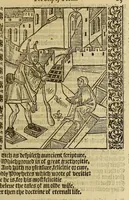 An illustration from Stultifera Nauis, : qua omnium mortalium narratur stultitia, admodum vtilis [et] necessaria ab omnibus ad suam salutem perlegenda, (1570)