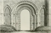An illustration from An attempt to discriminate the styles of architecture in England : from the Conquest to the Reformation : with a sketch of the Grecian and Roman orders : notices of numerous British edifices :and some remarks on the architecture of a part of France (1848)