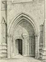 An illustration from An attempt to discriminate the styles of architecture in England : from the Conquest to the Reformation : with a sketch of the Grecian and Roman orders : notices of numerous British edifices :and some remarks on the architecture of a part of France (1848)