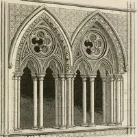 An illustration from An attempt to discriminate the styles of architecture in England : from the Conquest to the Reformation : with a sketch of the Grecian and Roman orders : notices of numerous British edifices :and some remarks on the architecture of a part of France (1848)