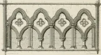 An illustration from An attempt to discriminate the styles of architecture in England : from the Conquest to the Reformation : with a sketch of the Grecian and Roman orders : notices of numerous British edifices :and some remarks on the architecture of a part of France (1848)