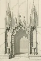 An illustration from An attempt to discriminate the styles of architecture in England : from the Conquest to the Reformation : with a sketch of the Grecian and Roman orders : notices of numerous British edifices :and some remarks on the architecture of a part of France (1848)