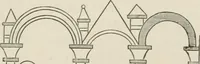 An illustration from An attempt to discriminate the styles of architecture in England : from the Conquest to the Reformation : with a sketch of the Grecian and Roman orders : notices of numerous British edifices :and some remarks on the architecture of a part of France (1848)