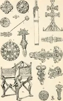 An illustration from Styles of ornament, exhibited in designs, and arranged in historical order, with descriptive text. A handbook for architects, designers, painters, sculptors, wood-carvers, chasers, modellers, cabinet-makers and artistic locksmiths as well as also for technical schools, libraries and private study (1910)