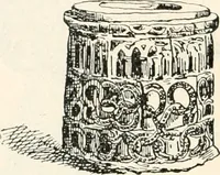 An illustration from Styles of ornament, exhibited in designs, and arranged in historical order, with descriptive text. A handbook for architects, designers, painters, sculptors, wood-carvers, chasers, modellers, cabinet-makers and artistic locksmiths as well as also for technical schools, libraries and private study (1910)