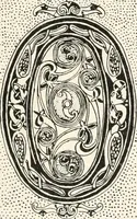 An illustration from Styles of ornament, exhibited in designs, and arranged in historical order, with descriptive text. A handbook for architects, designers, painters, sculptors, wood-carvers, chasers, modellers, cabinet-makers and artistic locksmiths as well as also for technical schools, libraries and private study (1910)