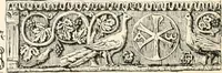 An illustration from Styles of ornament, exhibited in designs, and arranged in historical order, with descriptive text. A handbook for architects, designers, painters, sculptors, wood-carvers, chasers, modellers, cabinet-makers and artistic locksmiths as well as also for technical schools, libraries and private study (1910)
