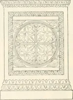 An illustration from Styles of ornament, exhibited in designs, and arranged in historical order, with descriptive text. A handbook for architects, designers, painters, sculptors, wood-carvers, chasers, modellers, cabinet-makers and artistic locksmiths as well as also for technical schools, libraries and private study (1910)