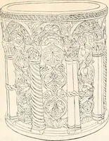 An illustration from Styles of ornament, exhibited in designs, and arranged in historical order, with descriptive text. A handbook for architects, designers, painters, sculptors, wood-carvers, chasers, modellers, cabinet-makers and artistic locksmiths as well as also for technical schools, libraries and private study (1910)