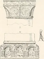 An illustration from Styles of ornament, exhibited in designs, and arranged in historical order, with descriptive text. A handbook for architects, designers, painters, sculptors, wood-carvers, chasers, modellers, cabinet-makers and artistic locksmiths as well as also for technical schools, libraries and private study (1910)