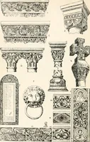 An illustration from Styles of ornament, exhibited in designs, and arranged in historical order, with descriptive text. A handbook for architects, designers, painters, sculptors, wood-carvers, chasers, modellers, cabinet-makers and artistic locksmiths as well as also for technical schools, libraries and private study (1910)