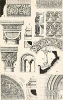 An illustration from Styles of ornament, exhibited in designs, and arranged in historical order, with descriptive text. A handbook for architects, designers, painters, sculptors, wood-carvers, chasers, modellers, cabinet-makers and artistic locksmiths as well as also for technical schools, libraries and private study (1910)