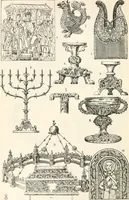 An illustration from Styles of ornament, exhibited in designs, and arranged in historical order, with descriptive text. A handbook for architects, designers, painters, sculptors, wood-carvers, chasers, modellers, cabinet-makers and artistic locksmiths as well as also for technical schools, libraries and private study (1910)