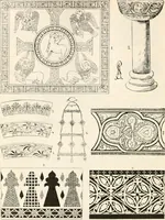 An illustration from Styles of ornament, exhibited in designs, and arranged in historical order, with descriptive text. A handbook for architects, designers, painters, sculptors, wood-carvers, chasers, modellers, cabinet-makers and artistic locksmiths as well as also for technical schools, libraries and private study (1910)