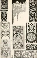 An illustration from Styles of ornament, exhibited in designs, and arranged in historical order, with descriptive text. A handbook for architects, designers, painters, sculptors, wood-carvers, chasers, modellers, cabinet-makers and artistic locksmiths as well as also for technical schools, libraries and private study (1910)