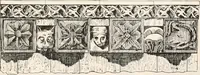 An illustration from Styles of ornament, exhibited in designs, and arranged in historical order, with descriptive text. A handbook for architects, designers, painters, sculptors, wood-carvers, chasers, modellers, cabinet-makers and artistic locksmiths as well as also for technical schools, libraries and private study (1910)